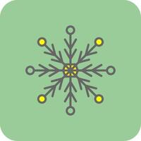 Snowflake Filled Yellow Icon vector