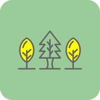 Forest Filled Yellow Icon vector