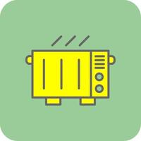 Electric Heater Filled Yellow Icon vector