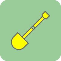 Shovel Filled Yellow Icon vector