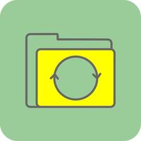 Folder Filled Yellow Icon vector