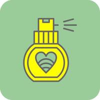 Perfume Filled Yellow Icon vector