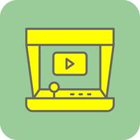 Arcade Filled Yellow Icon vector