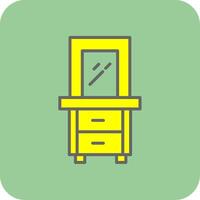 Dresser Filled Yellow Icon vector