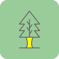 Tree Filled Yellow Icon vector