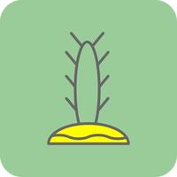 cactus lleno amarillo icono vector