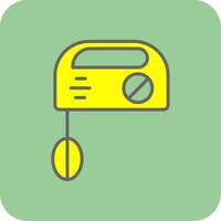 Mixer Filled Yellow Icon vector
