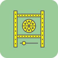 Reel Filled Yellow Icon vector