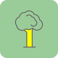 Tree Filled Yellow Icon vector