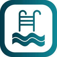 Swimming Pool Glyph Gradient Corner Icon vector