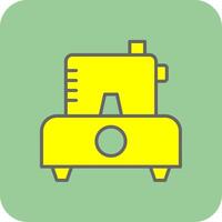 Food Processer Filled Yellow Icon vector