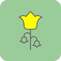 Flower Filled Yellow Icon vector