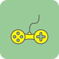 Controller Filled Yellow Icon vector