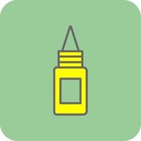 Bottle Filled Yellow Icon vector