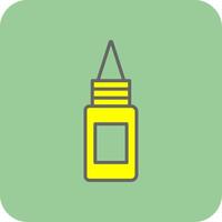 Bottle Filled Yellow Icon vector