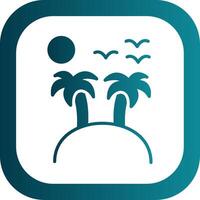 Island Glyph Gradient Corner Icon vector