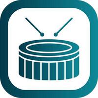 Snare Drum Glyph Gradient Corner Icon vector