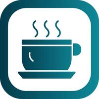 Teacup Glyph Gradient Corner Icon vector