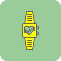 aptitud reloj glifo degradado esquina icono vector