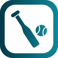 Baseball Glyph Gradient Corner Icon vector