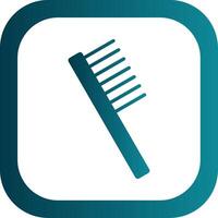 Comb Glyph Gradient Corner Icon vector