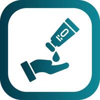 Hand Cream Glyph Gradient Corner Icon vector