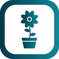 Flower Glyph Gradient Corner Icon vector