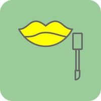 Mouth Glyph Gradient Corner Icon vector