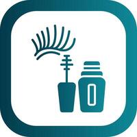 Eyelashes Glyph Gradient Corner Icon vector