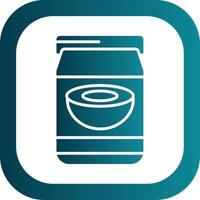 Coconut Oil Glyph Gradient Corner Icon vector