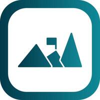Mountains Glyph Gradient Corner Icon vector