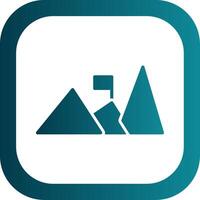 Mountains Glyph Gradient Corner Icon vector