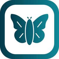 Butterfly Glyph Gradient Corner Icon vector