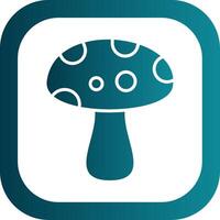 Mushroom Glyph Gradient Corner Icon vector