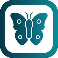 Butterfly Glyph Gradient Corner Icon vector