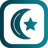 Moon Glyph Gradient Corner Icon vector