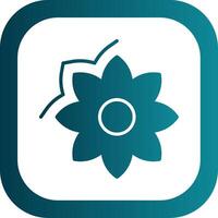 Flower Glyph Gradient Corner Icon vector