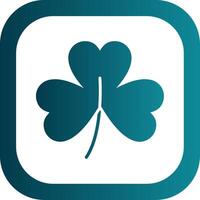 Clover Glyph Gradient Corner Icon vector