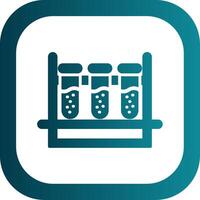 Test Tubes Glyph Gradient Corner Icon vector