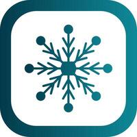 Snowflake Glyph Gradient Corner Icon vector