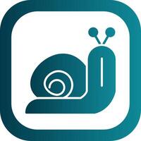 Snail Glyph Gradient Corner Icon vector