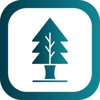 Tree Glyph Gradient Corner Icon vector