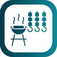 Bbq Glyph Gradient Corner Icon vector