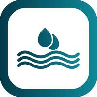 Water Drop Glyph Gradient Corner Icon vector