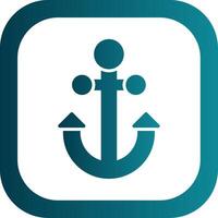 Anchor Glyph Gradient Corner Icon vector