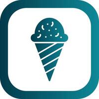 Icecream Glyph Gradient Corner Icon vector