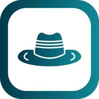 Cowboy Hat Glyph Gradient Corner Icon vector