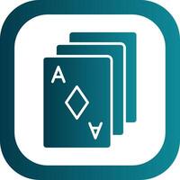 Poker Cards Glyph Gradient Corner Icon vector