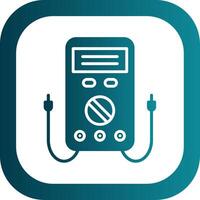 Multimeter Glyph Gradient Corner Icon vector