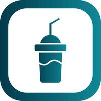 Milkshake Glyph Gradient Corner Icon vector